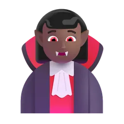 Woman Vampire: Medium-Dark Skin Tone Microsoft 3D Fluent
