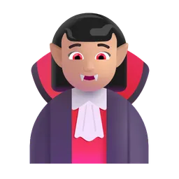 여성 뱀파이어: 중간 밝은 피부 톤 Microsoft 3D Fluent