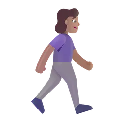 Woman Walking Facing Right: Medium Skin Tone Microsoft 3D Fluent