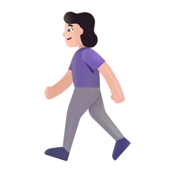 Woman Walking: Light Skin Tone Microsoft 3D Fluent