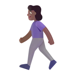 Woman Walking: Medium-Dark Skin Tone Microsoft 3D Fluent