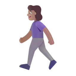 Woman Walking: Medium Skin Tone Microsoft 3D Fluent