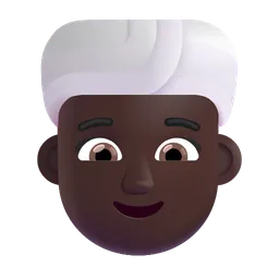 터번을 쓴 여성: 어두운 피부 톤 Microsoft 3D Fluent