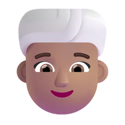터번을 착용한 여성: 중간 피부 톤 Microsoft 3D Fluent