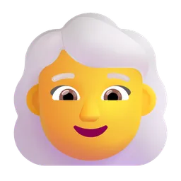 Woman: White Hair Microsoft 3D Fluent