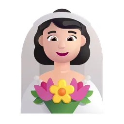 베일을 쓴 여성: 밝은 피부 톤 Microsoft 3D Fluent