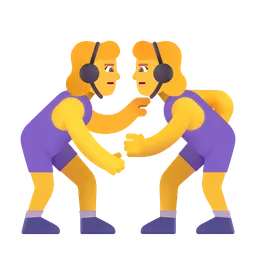 Women Wrestling Microsoft 3D Fluent