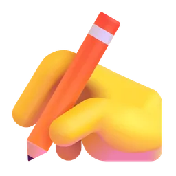 Writing Hand Microsoft 3D Fluent