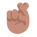 손가락 교차: 중간 피부 톤
