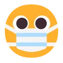 의료용 마스크를 착용한 얼굴