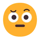 눈썹이 올라간 얼굴