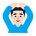 OK 제스처를 하는 사람: 밝은 피부 톤