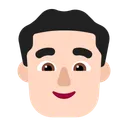 남자: 밝은 피부 톤