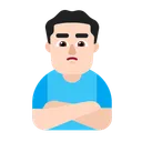 삐죽거리는 남자: 밝은 피부 톤