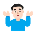 어깨를 으쓱하는 남자: 밝은 피부 톤