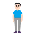 서 있는 남자: 밝은 피부 톤