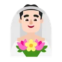 베일을 쓴 남자: 밝은 피부 톤