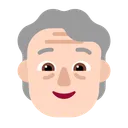 고령자: 밝은 피부 톤
