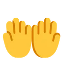 손바닥을 함께 위로 올리기