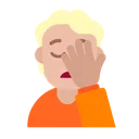 사람 얼굴 손바닥: 중간 정도의 밝은 피부 톤