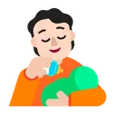 아기에게 수유하는 사람: 밝은 피부 톤