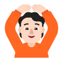OK 제스처를 하는 사람: 밝은 피부 톤