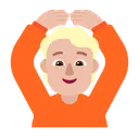 OK 제스처를 하는 사람: 중간 정도의 밝은 피부 톤