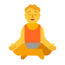 연꽃 자세를 취한 사람