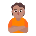 삐죽거리는 사람: 중간 피부 톤