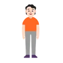 서 있는 사람: 밝은 피부 톤