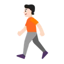 걷는 사람: 밝은 피부 톤