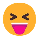 혀로 얼굴을 찡그리는 얼굴
