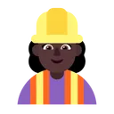 여성 건설 노동자: 어두운 피부 톤