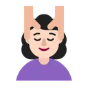 마사지를 받는 여성: 밝은 피부 톤