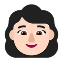 여자: 밝은 피부 톤