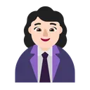 여성 직장인: 밝은 피부 톤