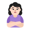 삐죽거리는 여성: 밝은 피부 톤