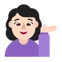 손을 내미는 여성: 밝은 피부 톤