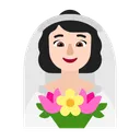 베일을 쓴 여성: 밝은 피부 톤