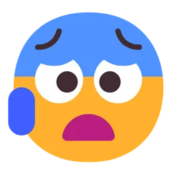 땀을 흘리는 불안한 얼굴 — Microsoft