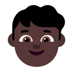 Boy: Dark Skin Tone — Microsoft