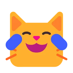 Cat Face with Tears of Joy — Microsoft