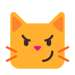 찡그린 미소를 짓는 고양이 — Microsoft