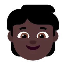 Child: Dark Skin Tone — Microsoft