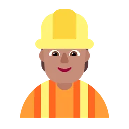 Construction Worker: Medium Skin Tone — Microsoft