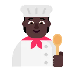 Cook: Dark Skin Tone — Microsoft