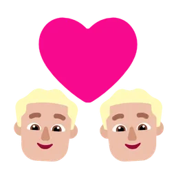 Couple with Heart: Man, Man, Medium-Light Skin Tone — Microsoft