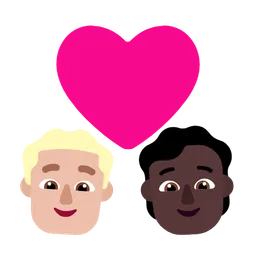 Couple With Heart: Man, Person, Medium-Light Skin Tone, Dark Skin Tone — Microsoft