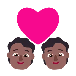 Couple with Heart: Medium-Dark Skin Tone — Microsoft