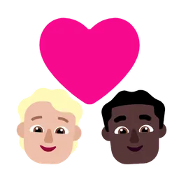 Couple With Heart: Person, Man, Medium-Light Skin Tone, Dark Skin Tone — Microsoft